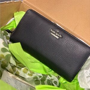 Kate Spade Black Pebbled Leather Wallet